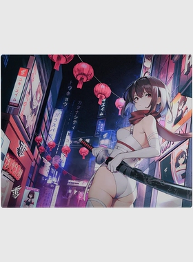 Yuki Aim Katana City钢化玻璃鼠标垫女生电竞游戏FPS专用超大号