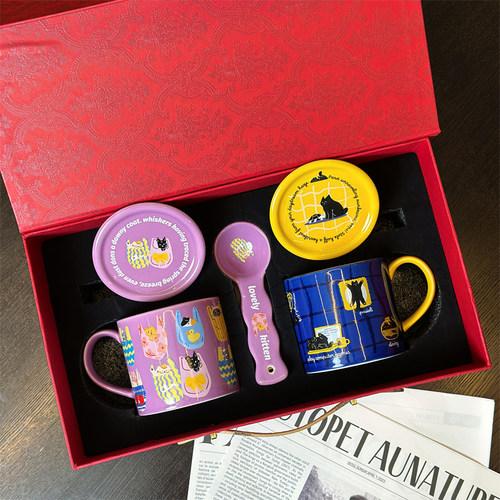 新款捣蛋鬼马克杯套装礼盒