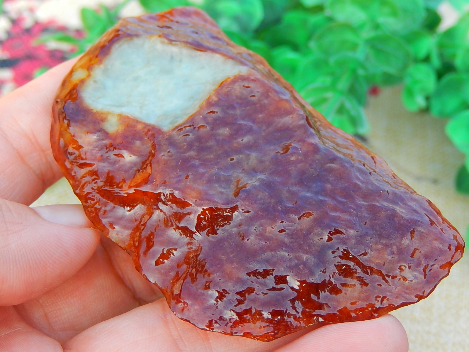 翡翠毛料玉石色料冰种原石明料手镯芯飘绿飘花红翡牌子紫罗兰挂件