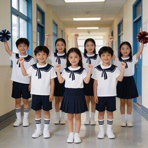 儿童啦啦队演出服小学生运动会开幕式学院风合唱舞蹈幼儿园表演服