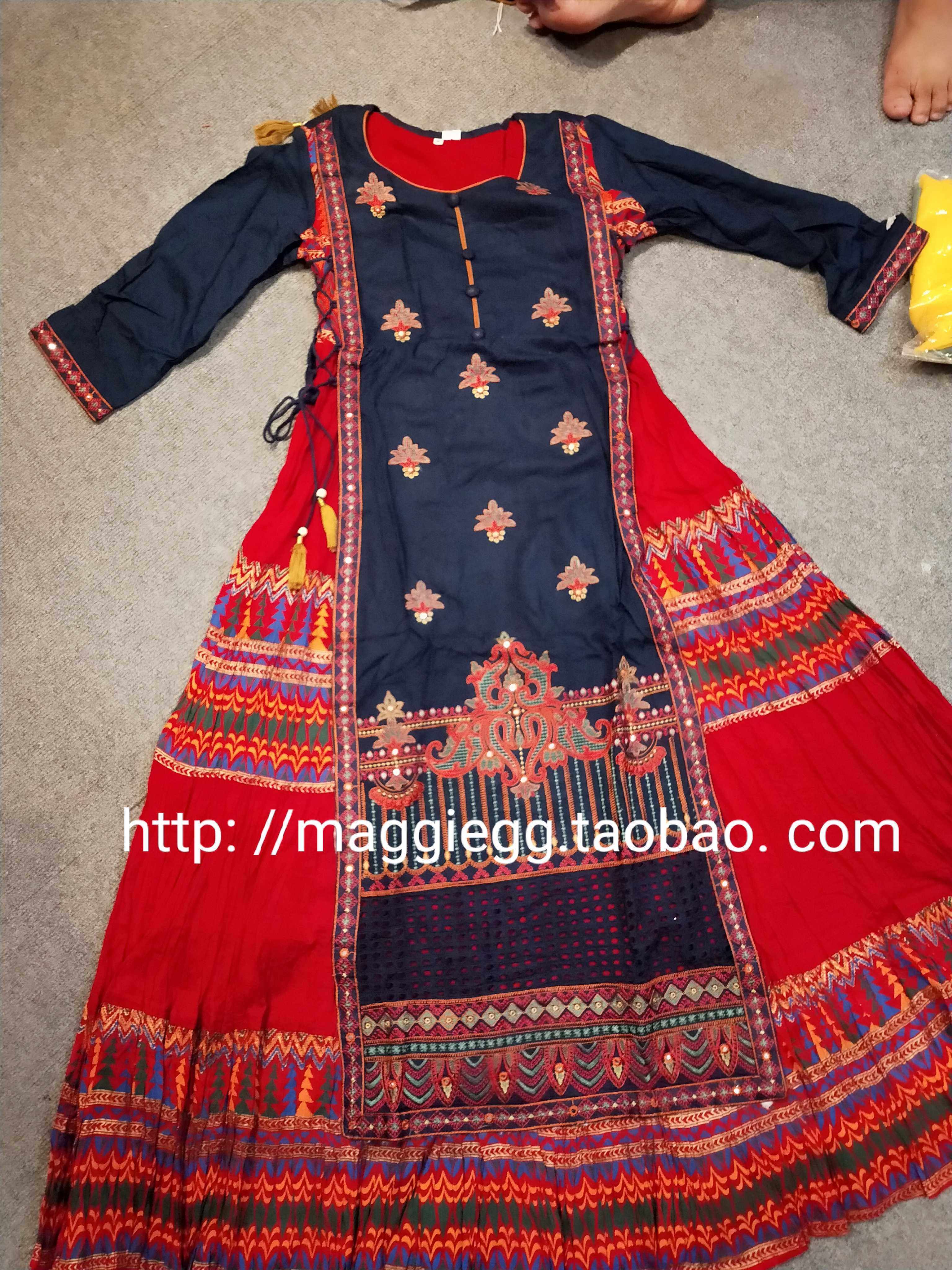 尼泊尔直邮 印度尼泊尔民族特色服装格格裙连衣裙女士长裙|ruв категории Женская одежда, платье - от Buy2taobao.com для оказания профессиональной услуги покупки агента Taobao