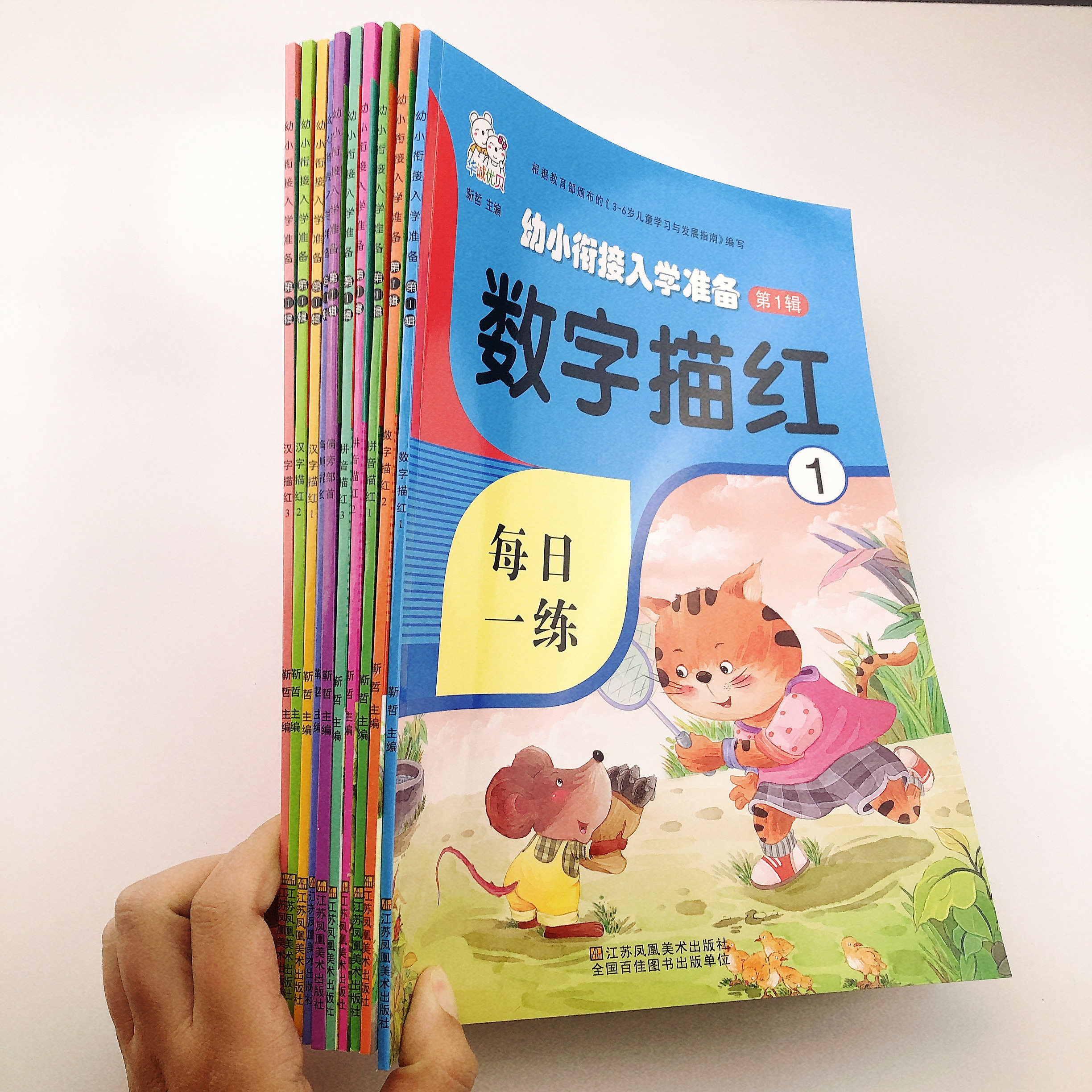 全套10册描红本幼小衔接一日一练教材幼儿园大班学前训练拼音练习册学前班入学准备一年级小班幼儿童早教教材识字书籍数学加减法书