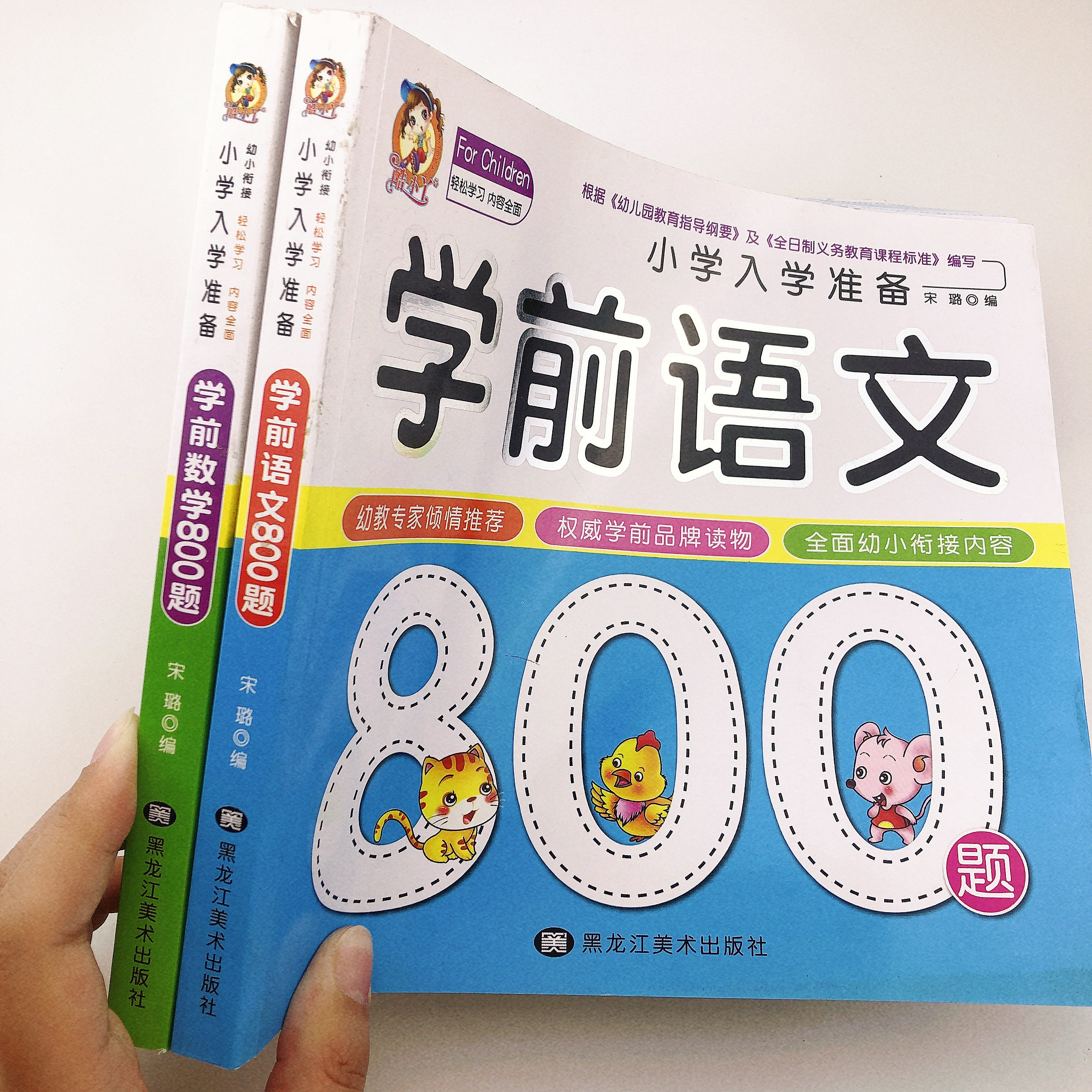 2册学前语文数学教材800题学前数学声母韵母识字小学幼儿园学前班大班幼升小字母表幼小衔接启蒙早教整合基础入学儿童拼音拼读训练