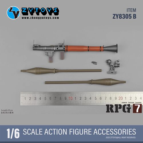 现货 ZYTOYS  RPG-7 RPG 反坦克 火箭筒 毛子 苏联 1/6 塑料模型