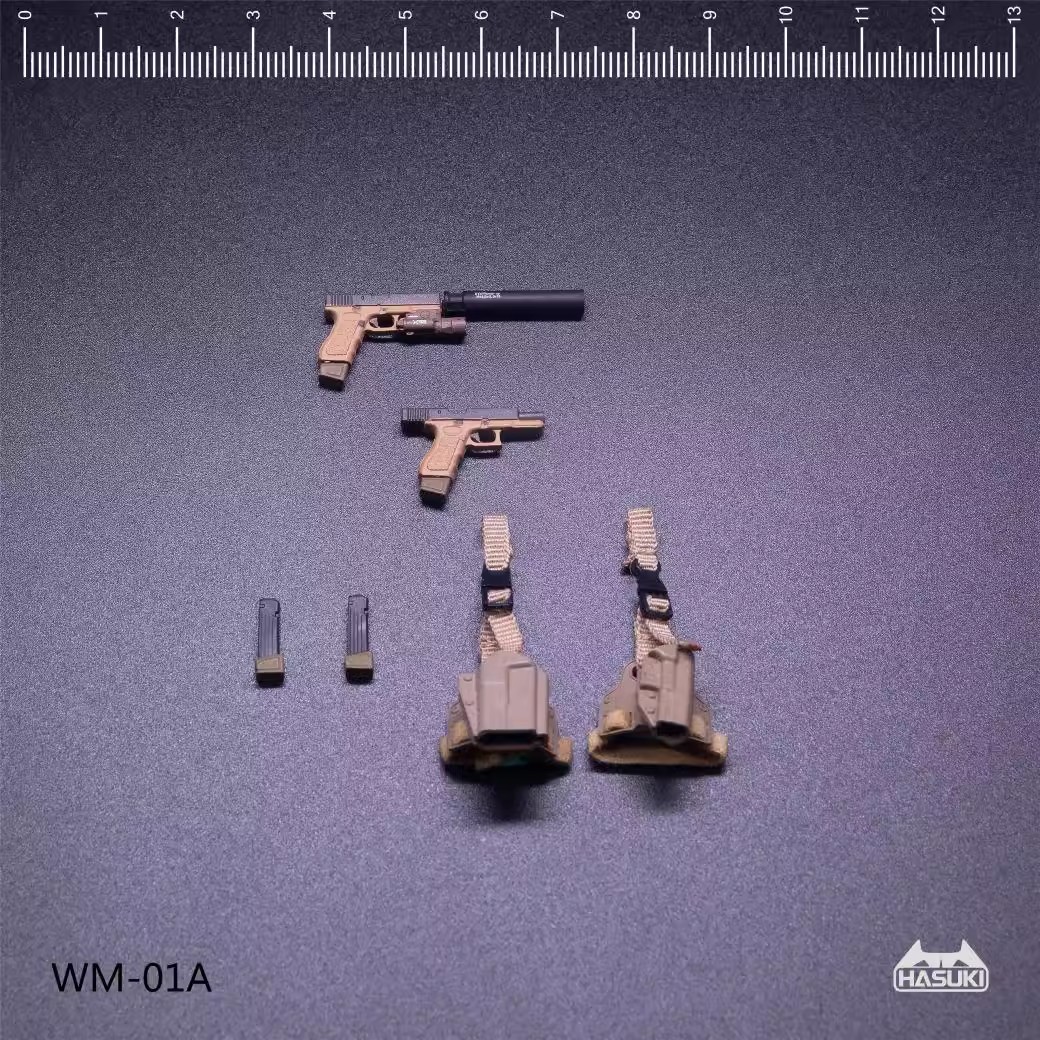现货 HASUKI  1/12 WM-01 格洛克G17武器配件包 2款可选