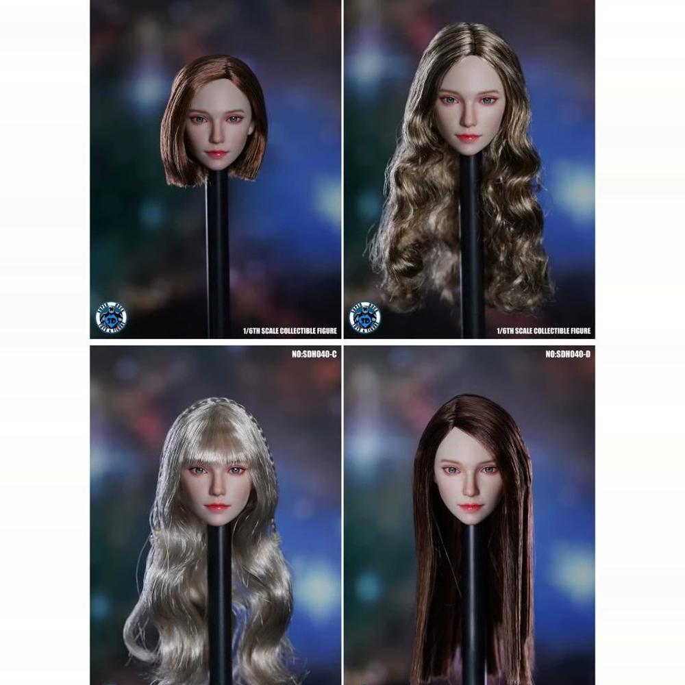 SUPER DUCK SDH040 1/6 混血女头雕 配可动包胶素体女兵人 现货