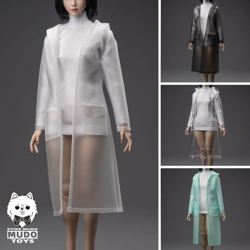 现货 1/6 雨衣 CTC-012 适合女兵人服饰 自d赛博朋克风格