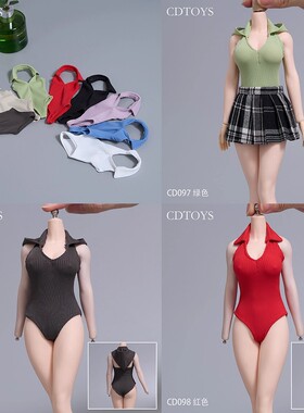 cdtoys 1/6 cd097/98 女兵人服饰辣妹背心打底连体衣裤模型