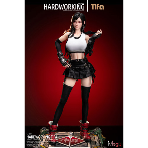 预定定金 Mogu工作室1/4  蒂法 包胶可动人偶