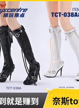 现货 Toyscentre 模玩焦点 TCT-038 1/6比例 高筒拉链女靴 空心靴