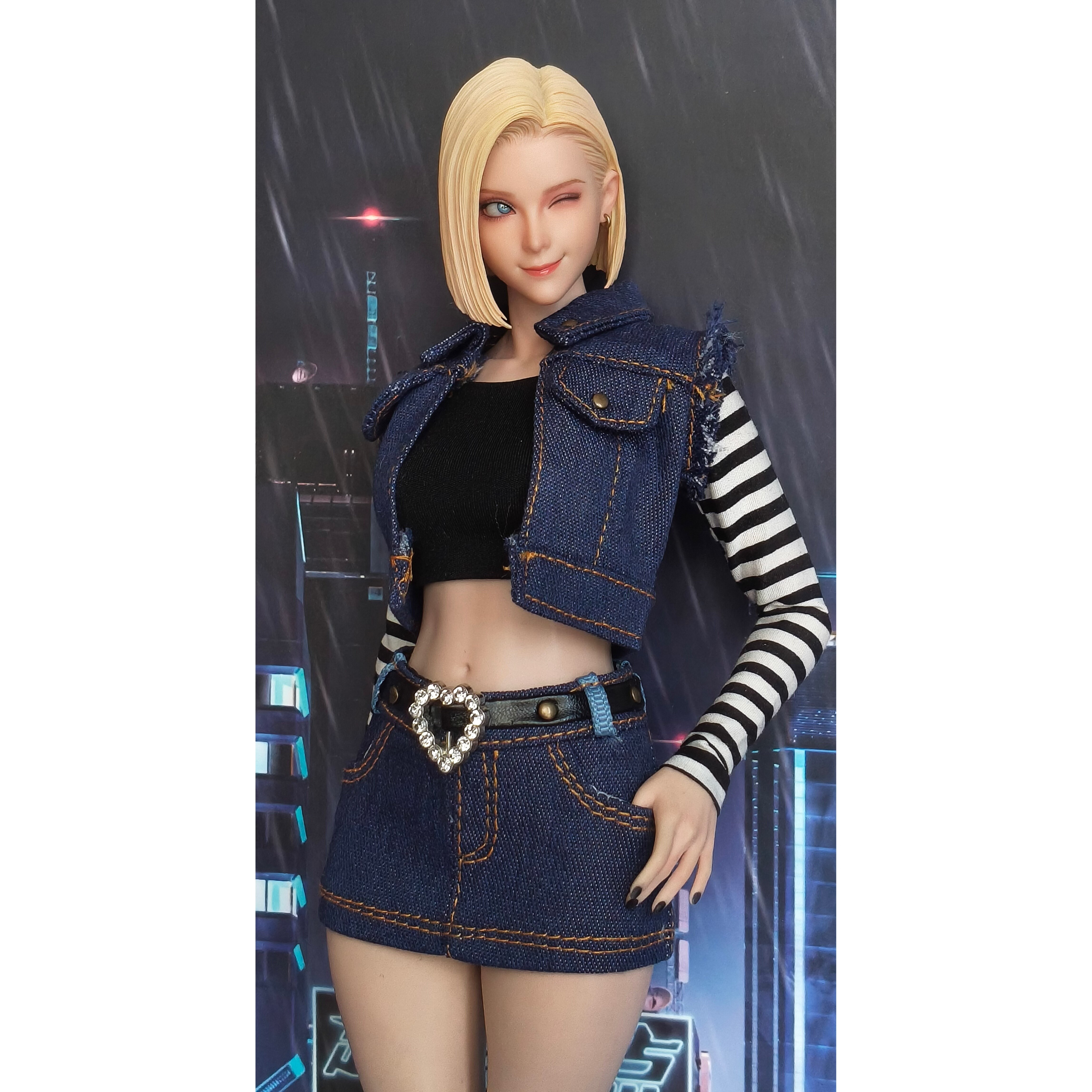 现货 18号牛仔套装 1/6  女兵人服饰 可动人偶服饰配件模型