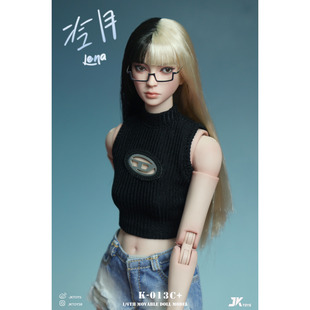 预售定金 JKTOYS K-013 亚洲美女1/6 头雕 冷月 lena 可动眼头雕