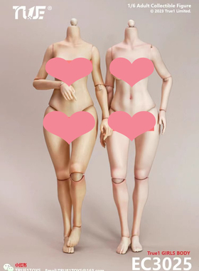现货True1Toys 1/6女素体 蜜桃臀版 EC3025 EC3026 白肤 关节可动