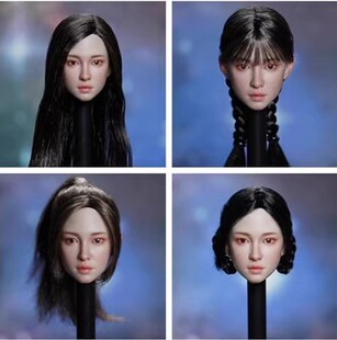 现货SUPER DUCK 1/6兵人头雕模型 SDH042 亚洲美女女头雕 共四款
