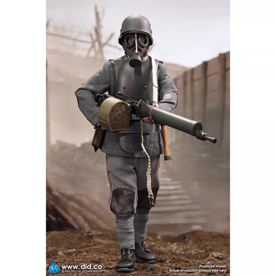 现货 DID  1/6比例 D11015 一战德国MG08机枪手-亚瑟
