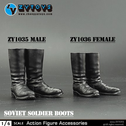 ZYTOYS ZY1035  ZY1036 1/6比例苏军男女款高筒靴 两款可选现货