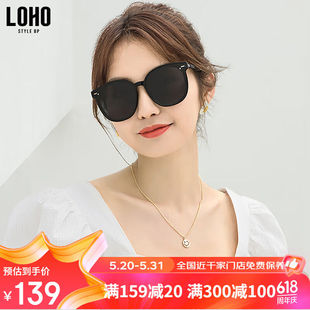 LOHO偏光墨镜女2023GM高级感夏太阳镜男防紫外线潮开车眼镜3195黑