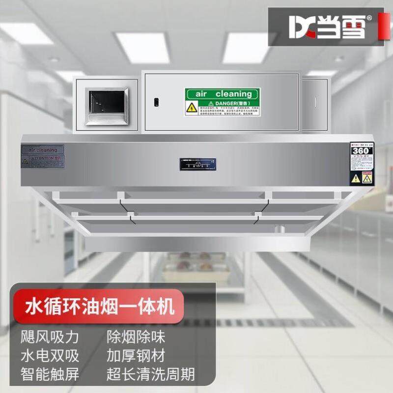 当雪水循环抽油烟净化器一体机商用厨房餐馆直排烟罩除味抽油烟机