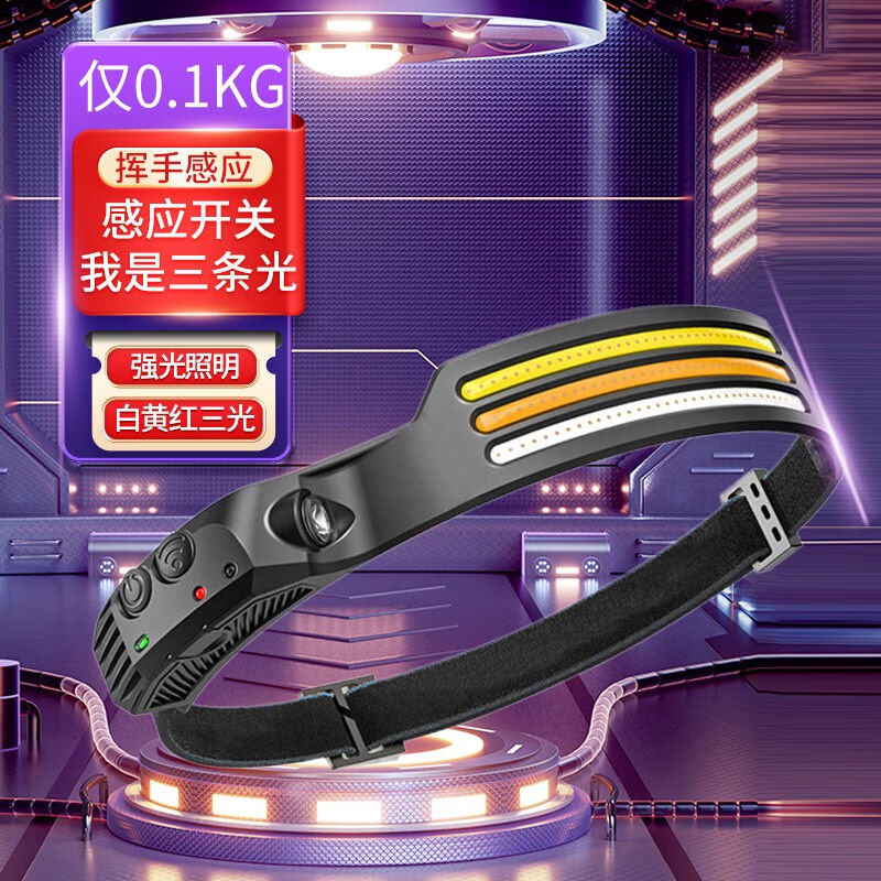 暗月头灯强光超亮感应夜