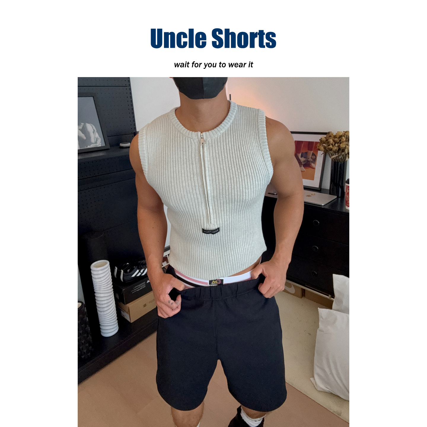 法式复古小众羊毛混纺坎肩背心男