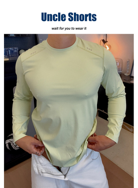 Uncle Shorts美式运动速干衣男士高弹训练衣上衣户外骑行跑步T恤