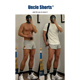Shorts运动T恤短裤 套装 男纯欲风性感开叉阿罗裤 Uncle 衩修身 上衣