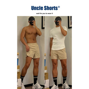 Uncle Shorts速干短裤男士运动休闲跑步训练健身裤拉链三分裤透气