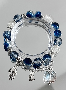 LIME 原创琉璃串珠手链 海蓝宝王俊凯应援色手链 周边饰品