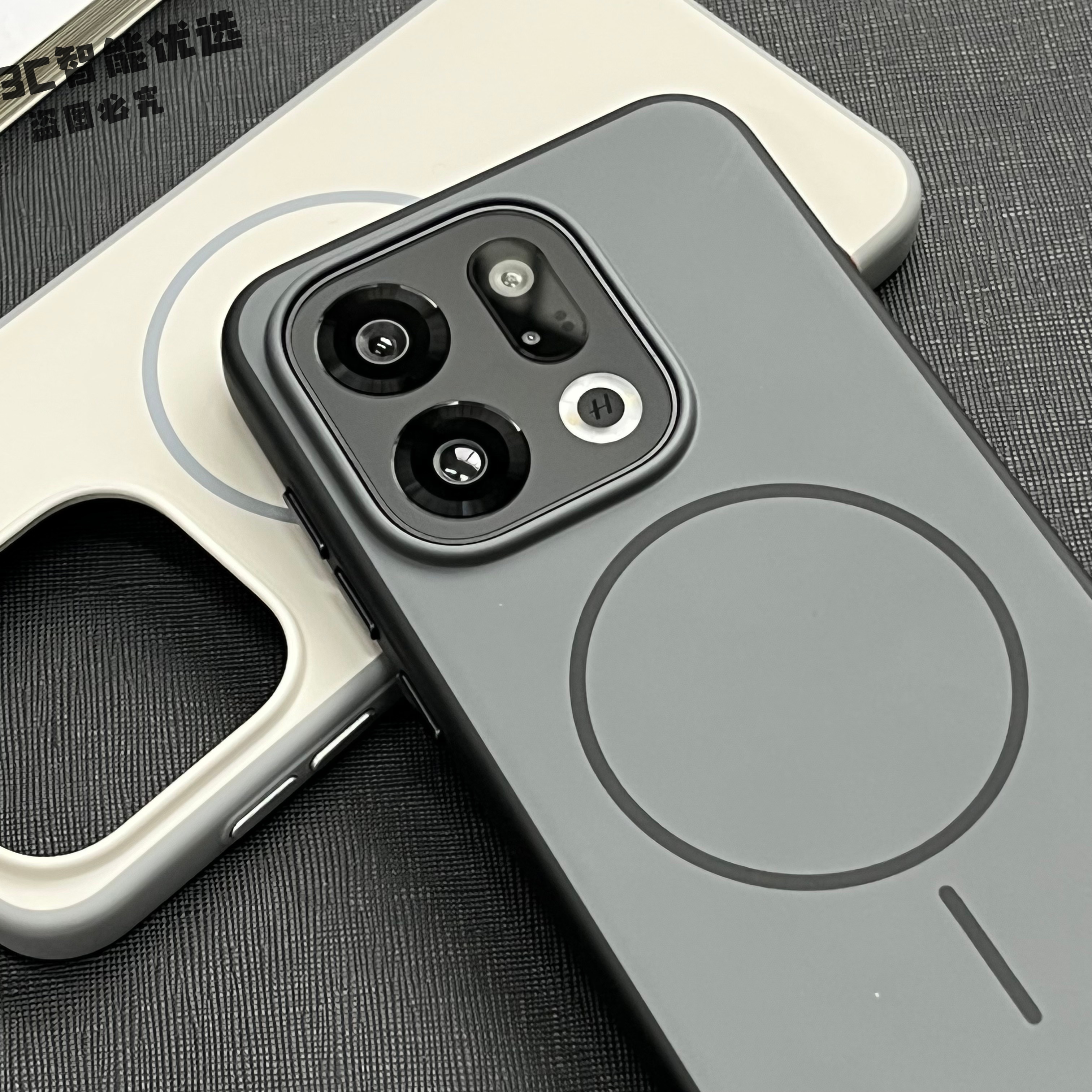 霍尔磁吸肤感撞色oppofindx9手机