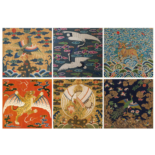 中古风传统艺术如虎添翼法式复古祥云龙凤装饰画贴画画芯自粘海报