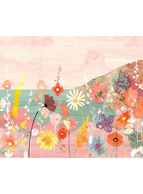 梦幻海岸花卉打印油画装饰Violets Print House画芯贴画背胶海报