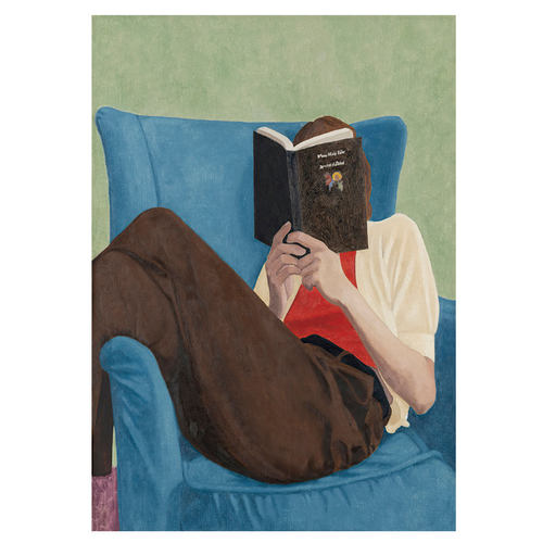 小众艺术挂画读书的人北欧风格艺术微喷装饰画打印画芯贴画海报