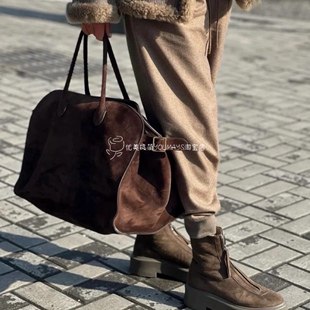 男女通用Margaux 17真皮头层牛皮磨砂皮大容量通勤手提单肩大包