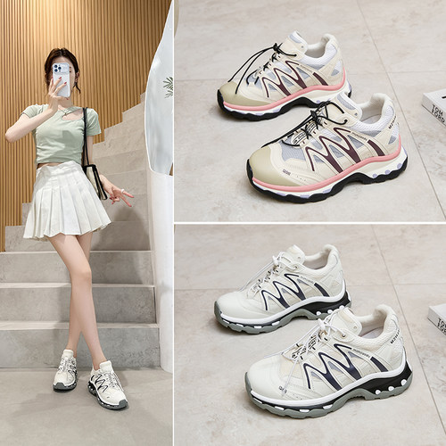 透网超火厚底老爹鞋增高登山鞋潮