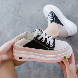 真皮内增高小白鞋女8cm秋冬新款厚底运动鞋潮百搭单鞋休闲松糕鞋