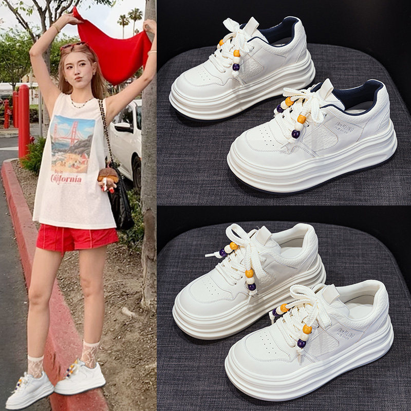 7cm增高厚底小白鞋潮百搭板鞋子