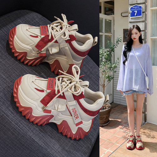 内增高休闲鞋女厚底运动老爹鞋