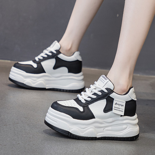 内增高老爹鞋女加绒松糕厚底休闲