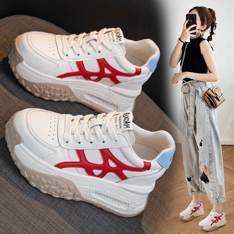 搭厚底老爹鞋8cm超火炸街运动鞋