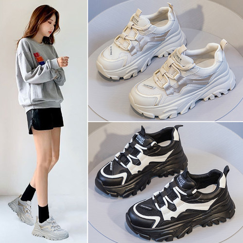 爆款厚底老爹鞋潮运动休闲小白鞋