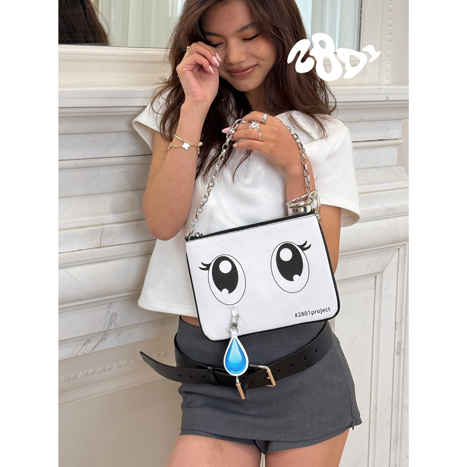 2801&ldquo;小众卡哇伊&rdquo; Z世代ootd 少女印花 吸睛可爱卡通腋下包 xg