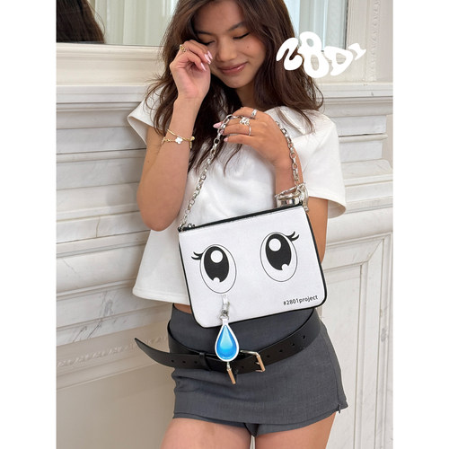 2801“小众卡哇伊” Z世代ootd 少女印花 吸睛可爱卡通腋下包 xg