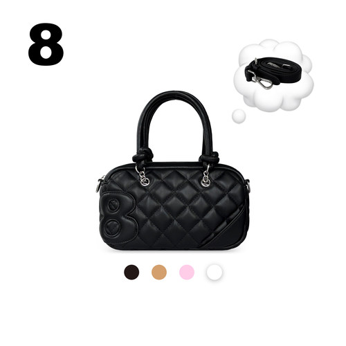 2801“小酒馆约会”时髦精万能菱格纹迷你枕头包 Mini Pillow Bag