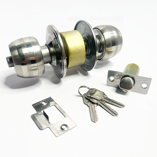 5831球形锁铜芯室内门锁房间门锁等分长舌短舌铜芯