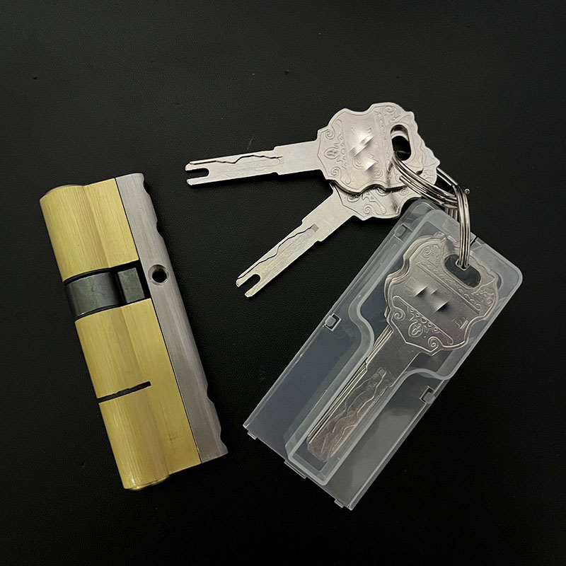 叶片钥匙防盗门锁芯白色铁叶片