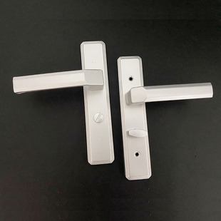 2016卫浴锁黑色银色孔距110把手不分左右卫生间厕所洗手间门锁