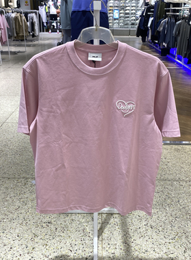 MLB男女情侣爱心短袖凉感百搭纯色圆领半袖25夏季T恤衫3ATSH0153