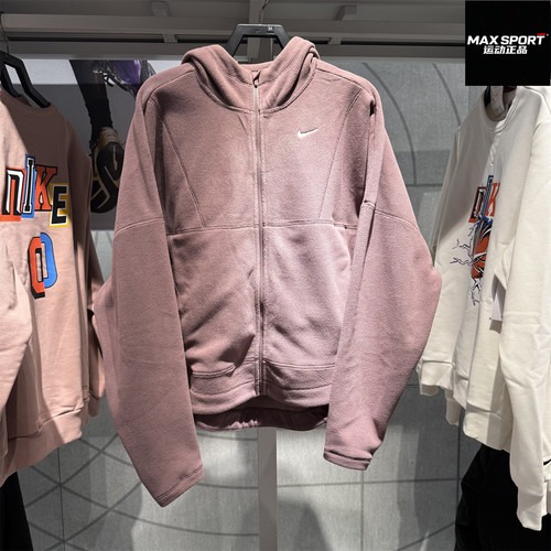 耐克女子摇粒绒外套加绒连帽衫