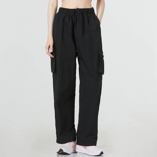 正品Nike/耐克女子高腰宽松梭织工装口袋运动休闲长裤 DO7210-010