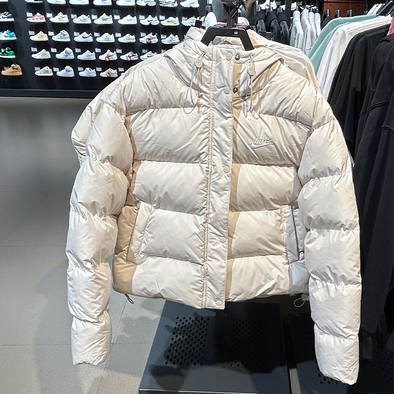 正品Nike/耐克冬季新款女子运动休闲连帽保暖防风棉服FD8291-104